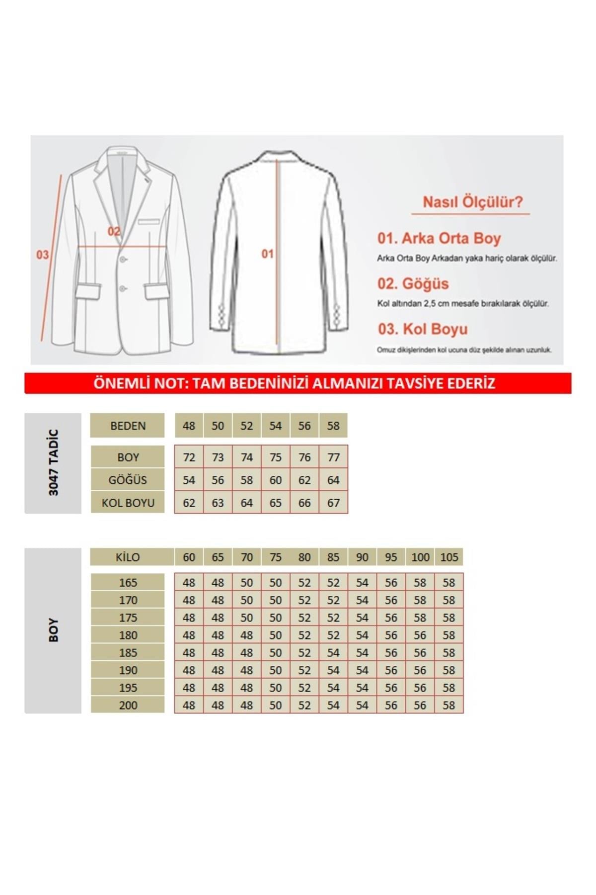 Tadic Erkek Lacivert Desenli Esneyen Kumaş Slim Fit Kapak Cepli Yarım Astar 4 Mevsim Blazer Ceket