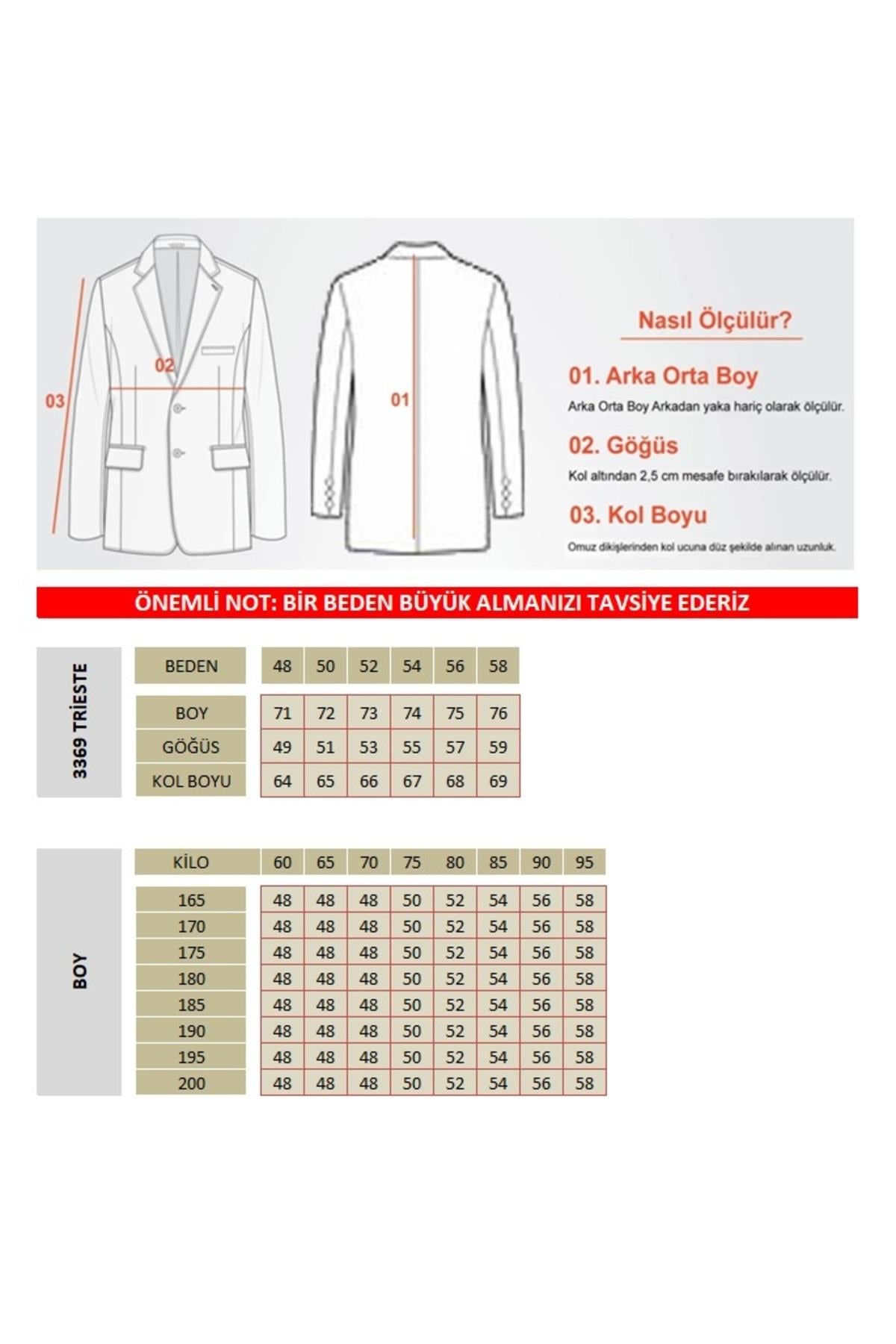Trieste Erkek Açık Bej-Mavi Ekose Kareli İlkbahar-Yaz Spor Blazer Ceket
