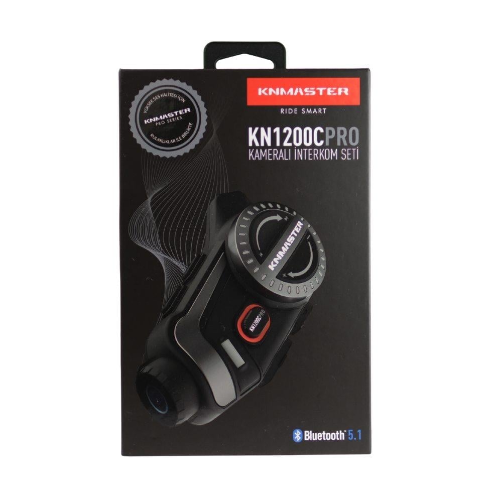 KNMASTER KNMASTER KN1200C PRO Kameralı Motosiklet Kask İnterkom Bluetooth Intercom Kulaklık Seti