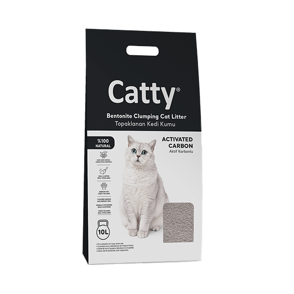Catty Aktif Karbonlu Bentonit Kedi Kumu 10 Lt