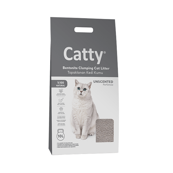 Catty Natural Parfümsüz Bentonit Kedi Kumu 10 Lt