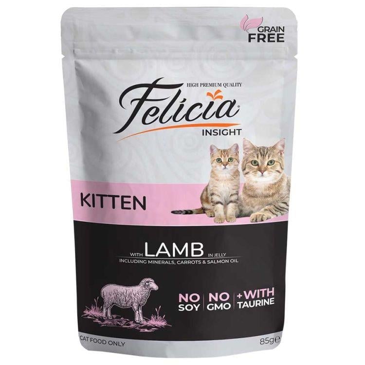 Felicia Kuzu Etli Yavru Kedi Pouch Mama 85 Gr x 12 Adet