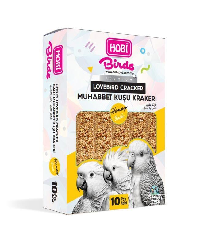 Hobi Ballı Muhabbet Kuşu Krakeri 10 Lu X 25 Adet