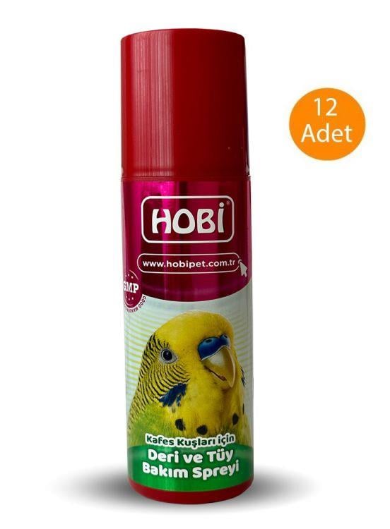 Hobi Kafes Kuşları İçin Deri Ve Tüy Bakım Spreyi 200 ml x 12 Adet