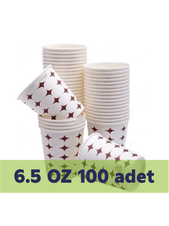 Karton Bardak 6.5 OZ 100 Adet