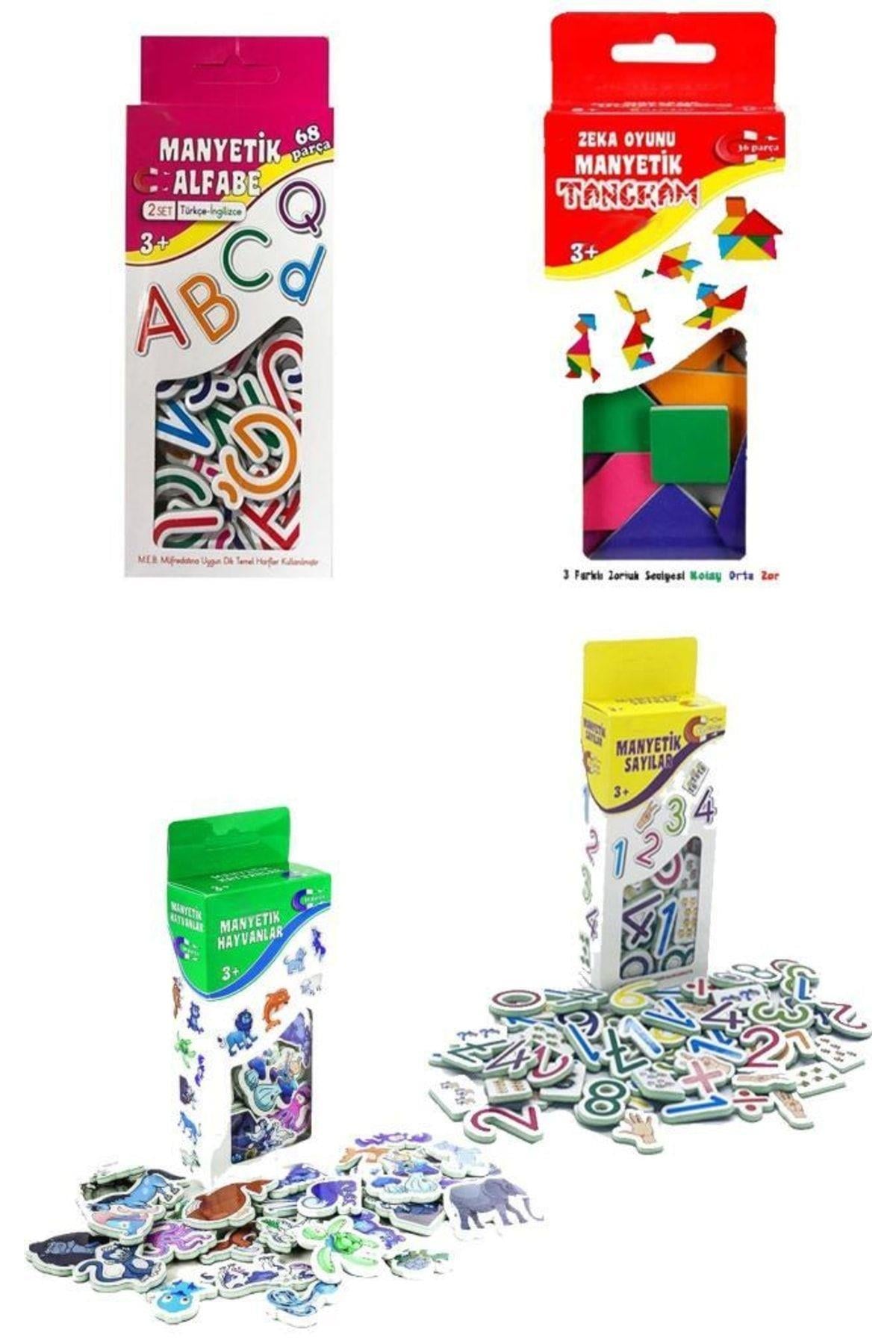 Magnet 4lü Set Zeka Oyunu, Hayvanlar, Sayılar , Alfabe