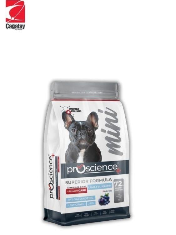 Pro Science Kuzulu ve Yaban Mersinli Kısırlaştırılmış Mini Irk Köpek Maması 2 Kg