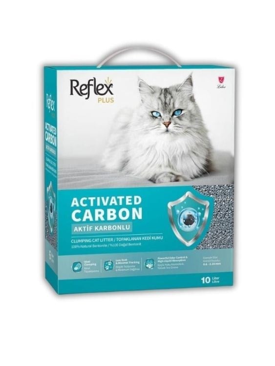 Reflex Aktif Karbonlu Bentonit Kedi Kumu 10 Litre (Kutu)