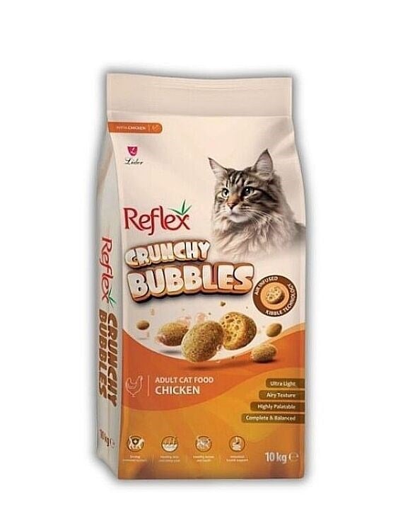 Reflex Crunchy Bubbles Tavuklu Yetişkin Kedi Maması 10 Kg