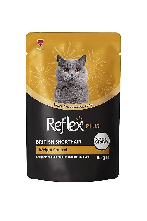Reflex Plus British Shorthair Yetişkin Kedi Pouch Mama 85 Gr
