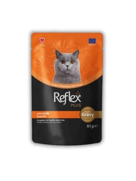 Reflex Plus Sos İçinde Parça Kuzu Etli Yetişkin Kedi Pouch 85 Gr