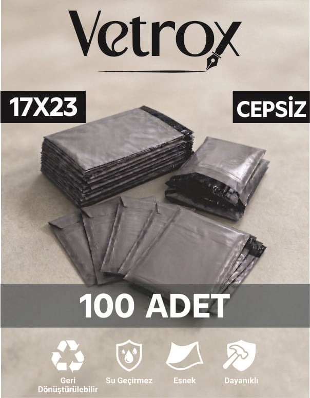 Vetrox 17x23 cm Cepsiz Kargo Poşeti - 100 Adet