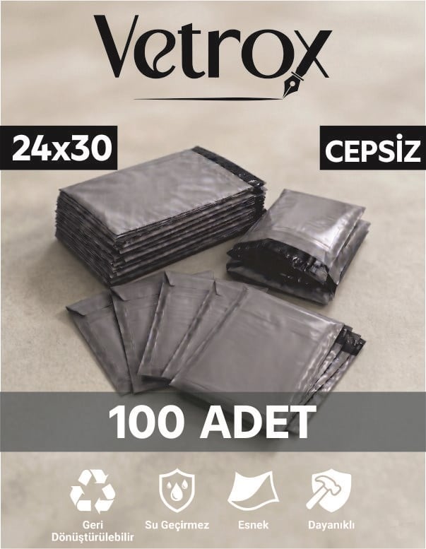 Vetrox 24x30 cm Cepsiz Kargo Poşeti - 100 Adet