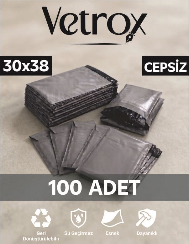 Vetrox 30x38 cm Cepsiz Kargo Poşeti - 100 Adet