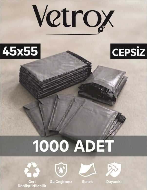 Vetrox 45x55 cm Cepsiz Kargo Poşeti - 1000 Adet