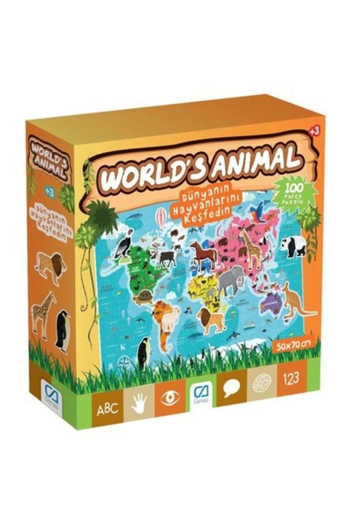 World's Animal 100 Parça Puzzle Caegt-5152