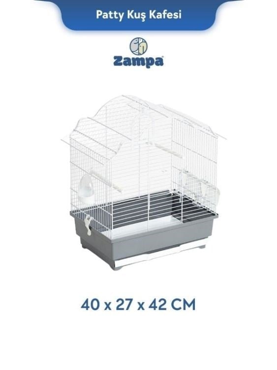 Zampa Plus Patty Kuş Kafesi 40x27x42 Cm (Zıt-2860)