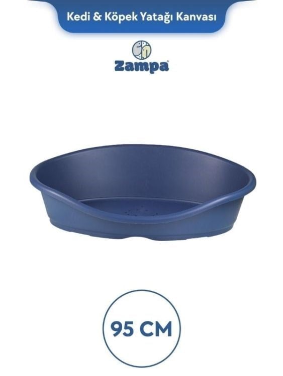 Zampa Plus Toffee Plastik Kedi & Köpek Yatağı 4 - 95cm Mavi(ZIT-2419)