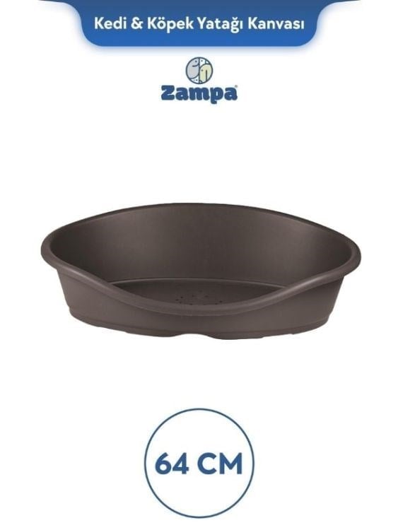 Zampa Plus Toffee Plastik Kedi & Köpek Yatağı 2 - 64cm Moka (ZIT-2372)