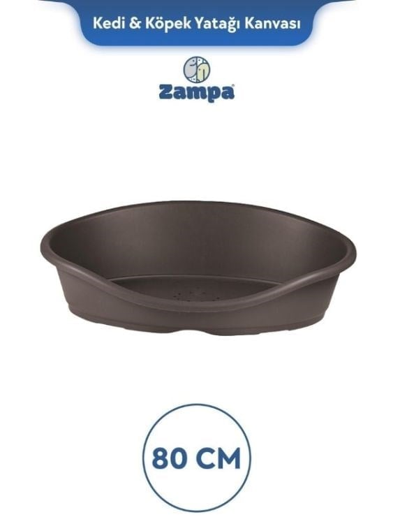 Zampa Plus Toffee Plastik Kedi & Köpek Yatağı 3 - 80cm Moka (ZIT-2402)