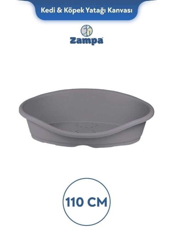 Zampa Plus Toffee Plastik Kedi & Köpek Yatağı 5 - 110cm Gri (ZIT-2457)