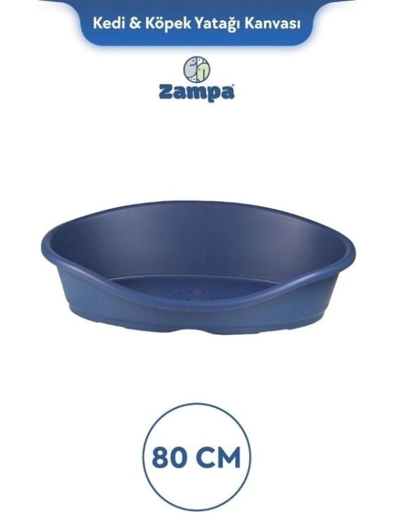 Zampa Plus Toffee Plastik Kedi & Köpek Yatağı 3 - 80cm Mavi (ZIT-2389)