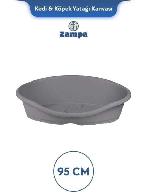 Zampa Plus Toffee Plastik Kedi & Köpek Yatağı 4 - 95cm Gri(ZIT-2426)