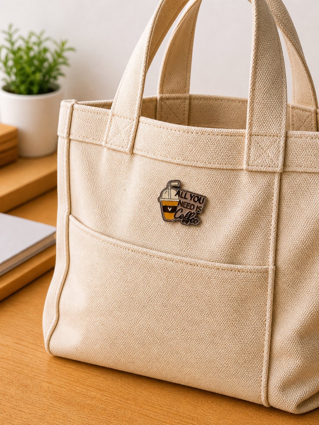 All You Need Is Coffee Pin Rozet | Çanta, Kot Ceket ve Sırt Çantası Aksesuarı