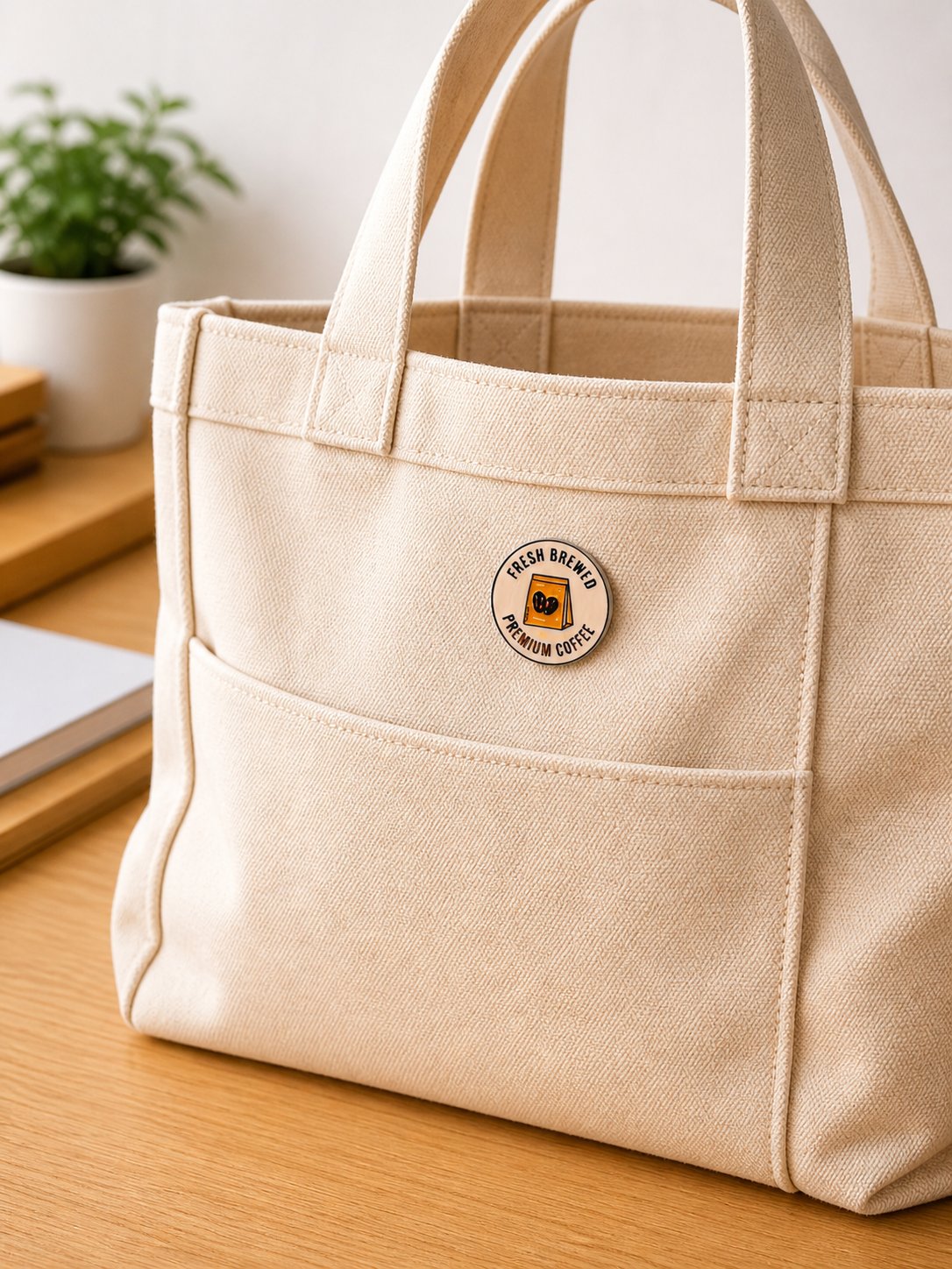 Fresh Brewed Premium Coffee Pin Rozet | Çanta, Kot Ceket ve Sırt Çantası Aksesuarı