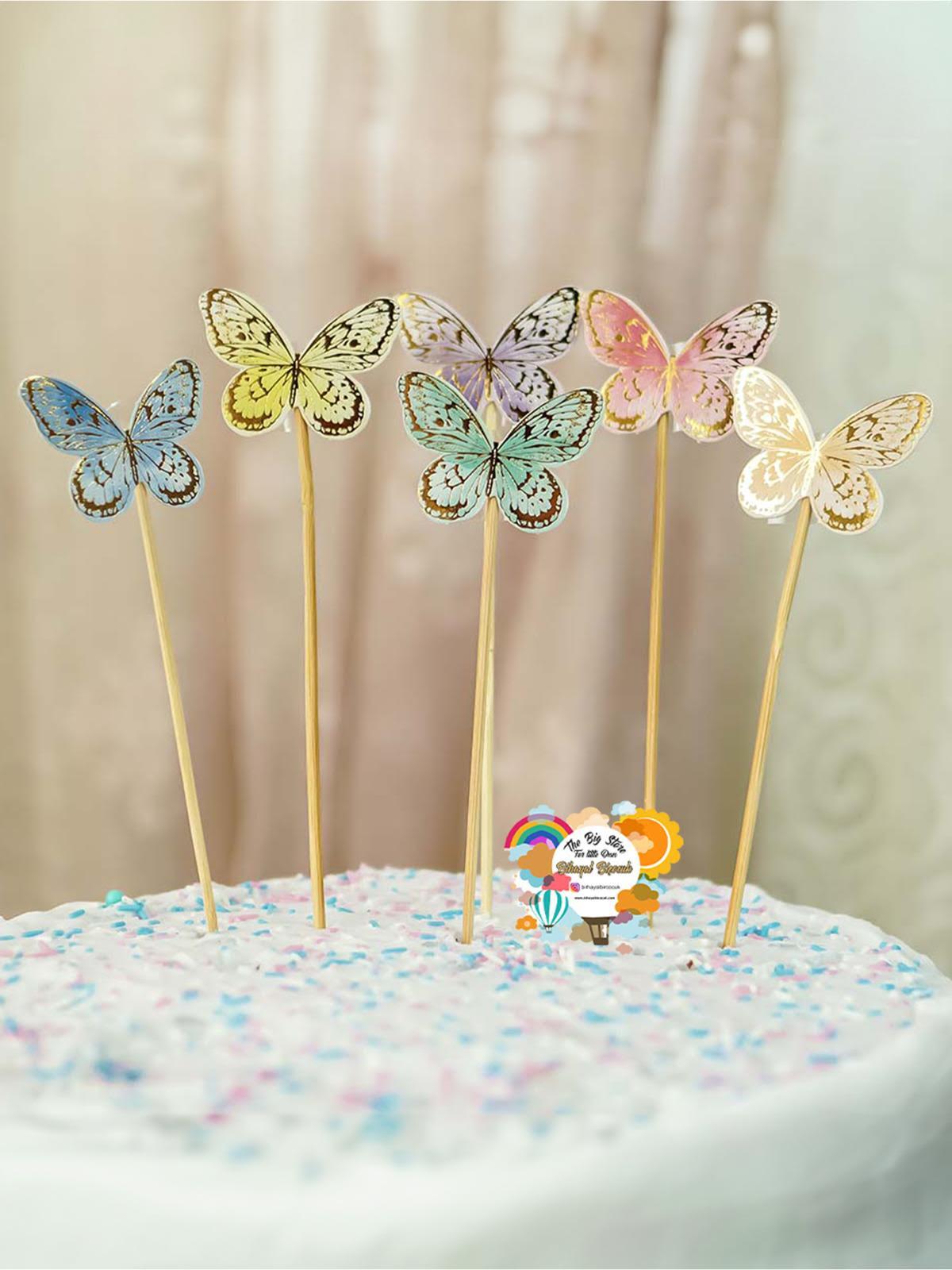 Kelebek Cake Topper 6 Parça 