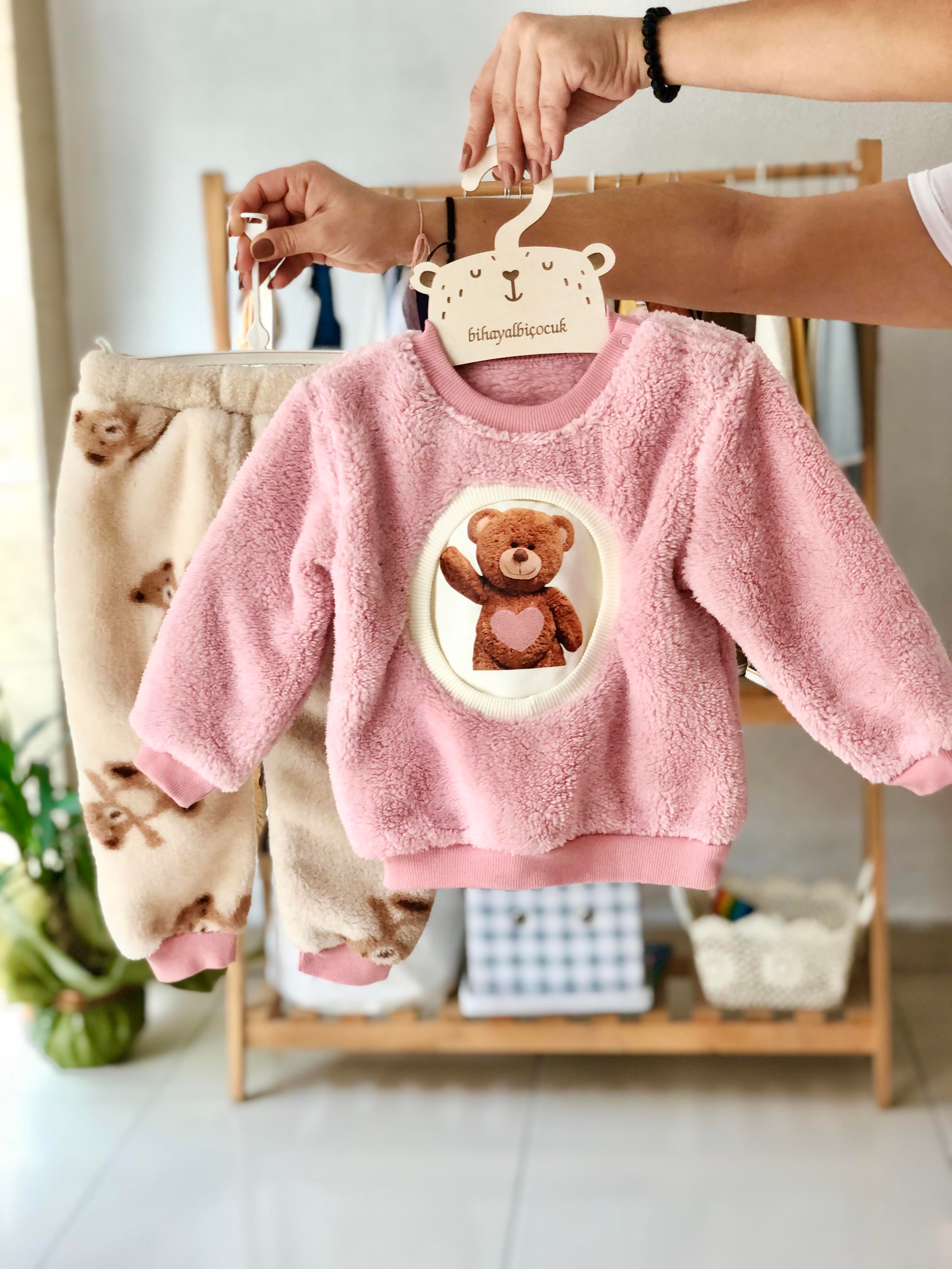 Teddy 3'lü Set - Pembe