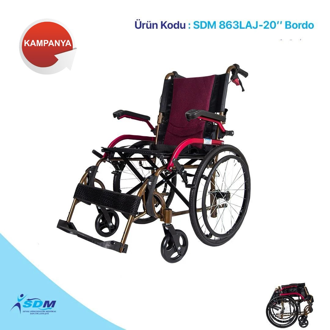 SDM863LAJ  Alüminyum Refakatçı Tekerlekli Sandalye 20