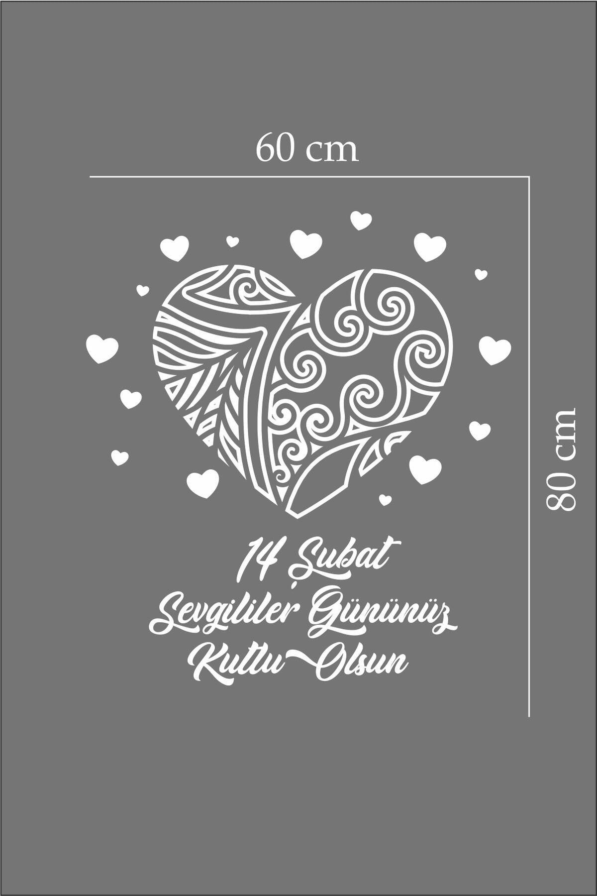 14 Şubat Sevgililer Günü Mağaza Vitrin Cam Kapı Duvar özel yeni sticker Süsleme