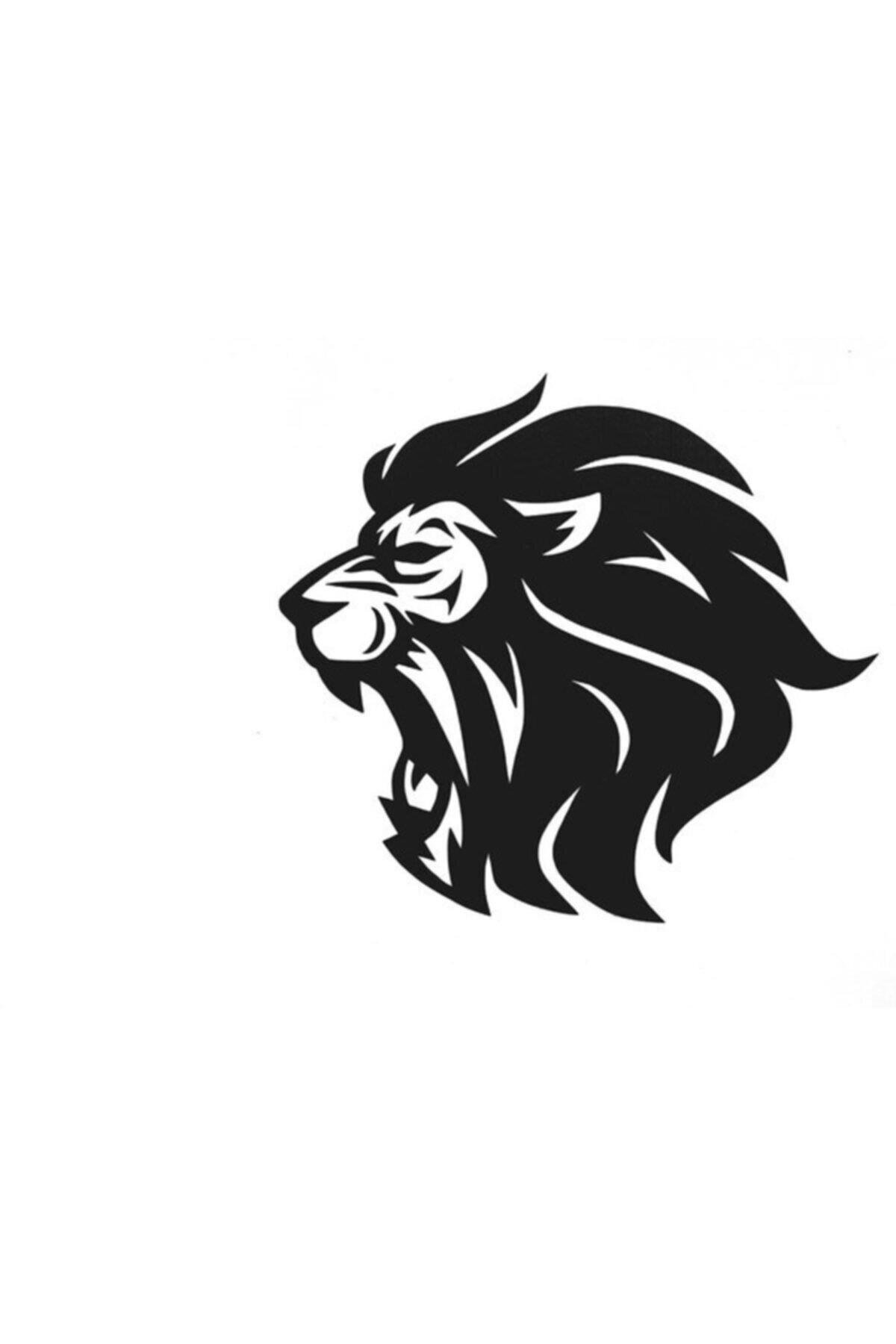 Aslan Tasarımlı Oto özel yeni sticker Siyah 30*25 Cm