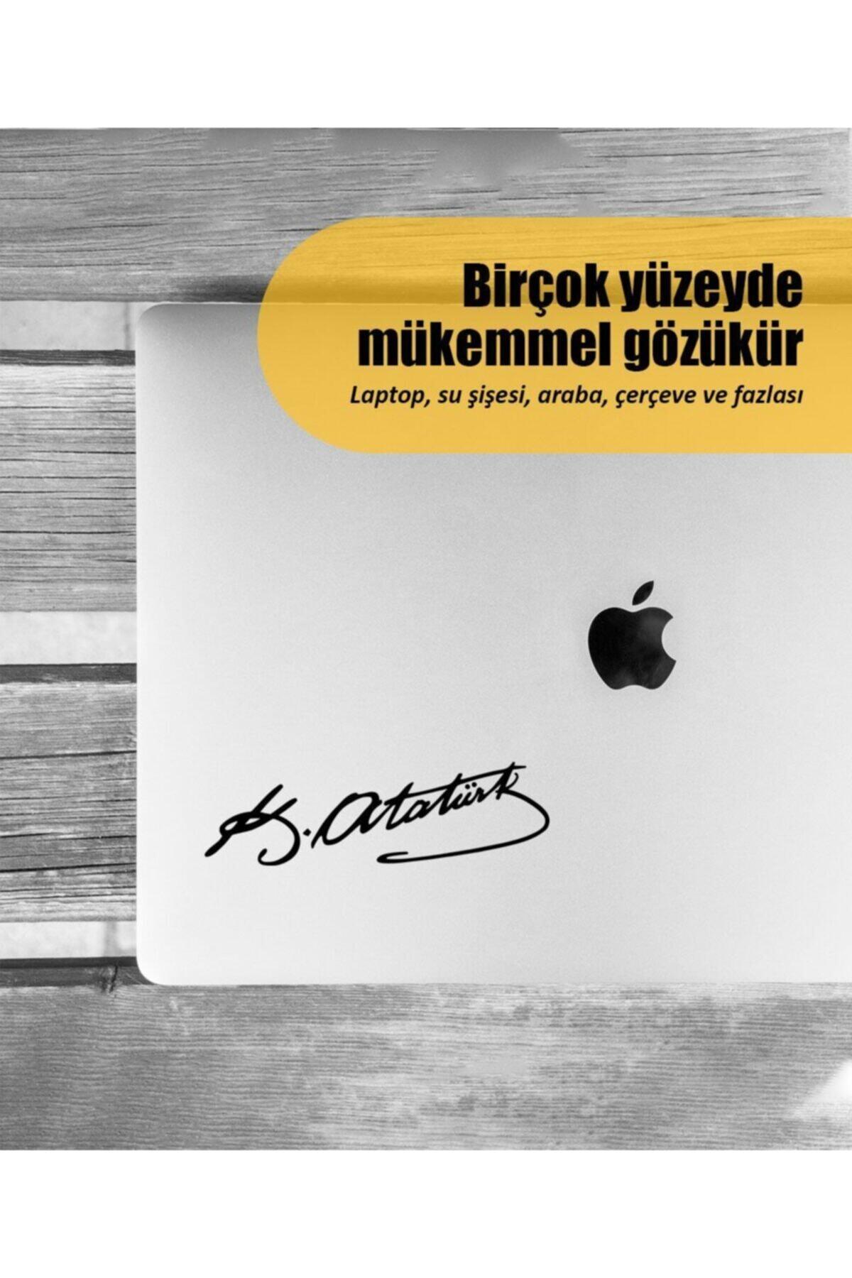 Atatürk Imza Araba Laptop Duvar Folyo özel yeni sticker 25x7,5 cm