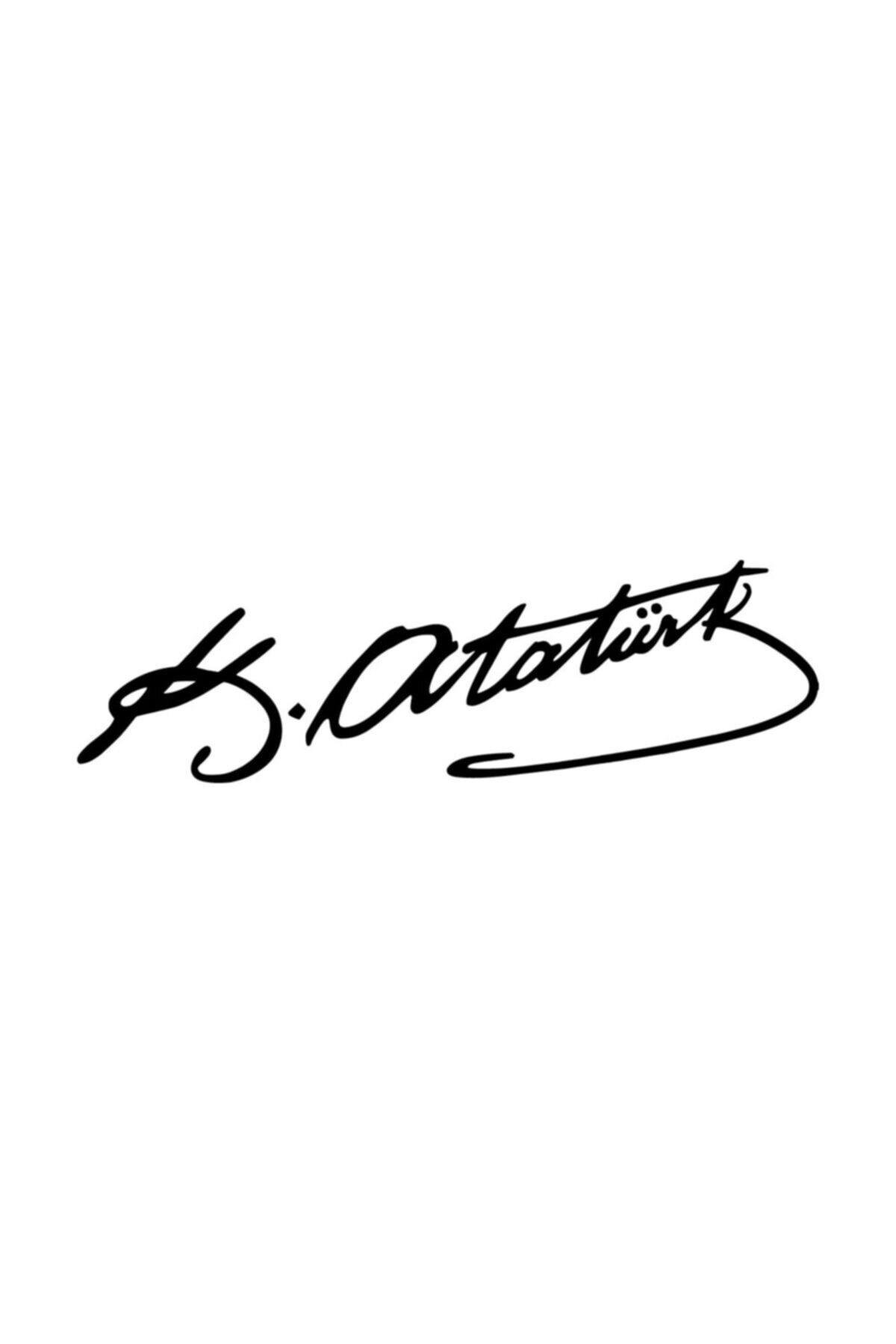 Atatürk Imza Araba Laptop Duvar Folyo özel yeni sticker 25x7,5 cm