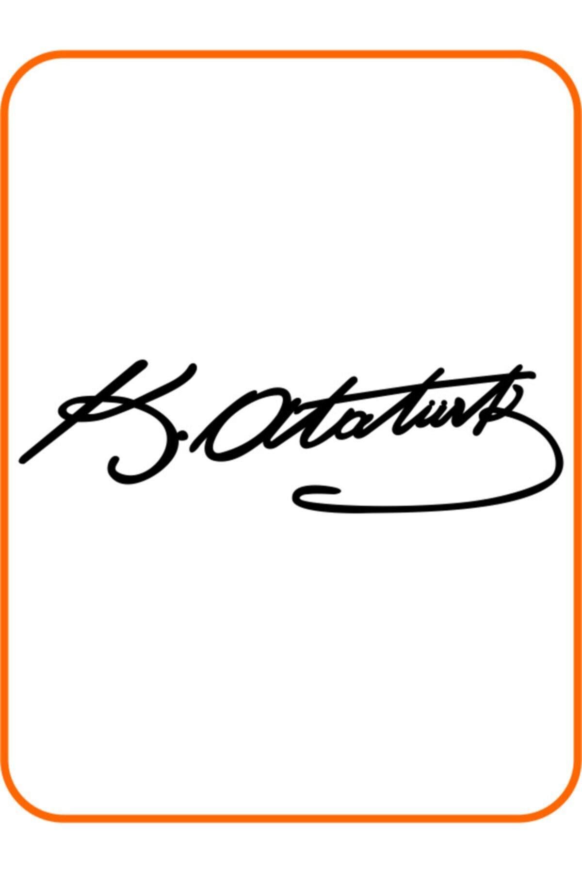 Atatürk Imza Oto özel yeni sticker Siyah 33*10 Cm