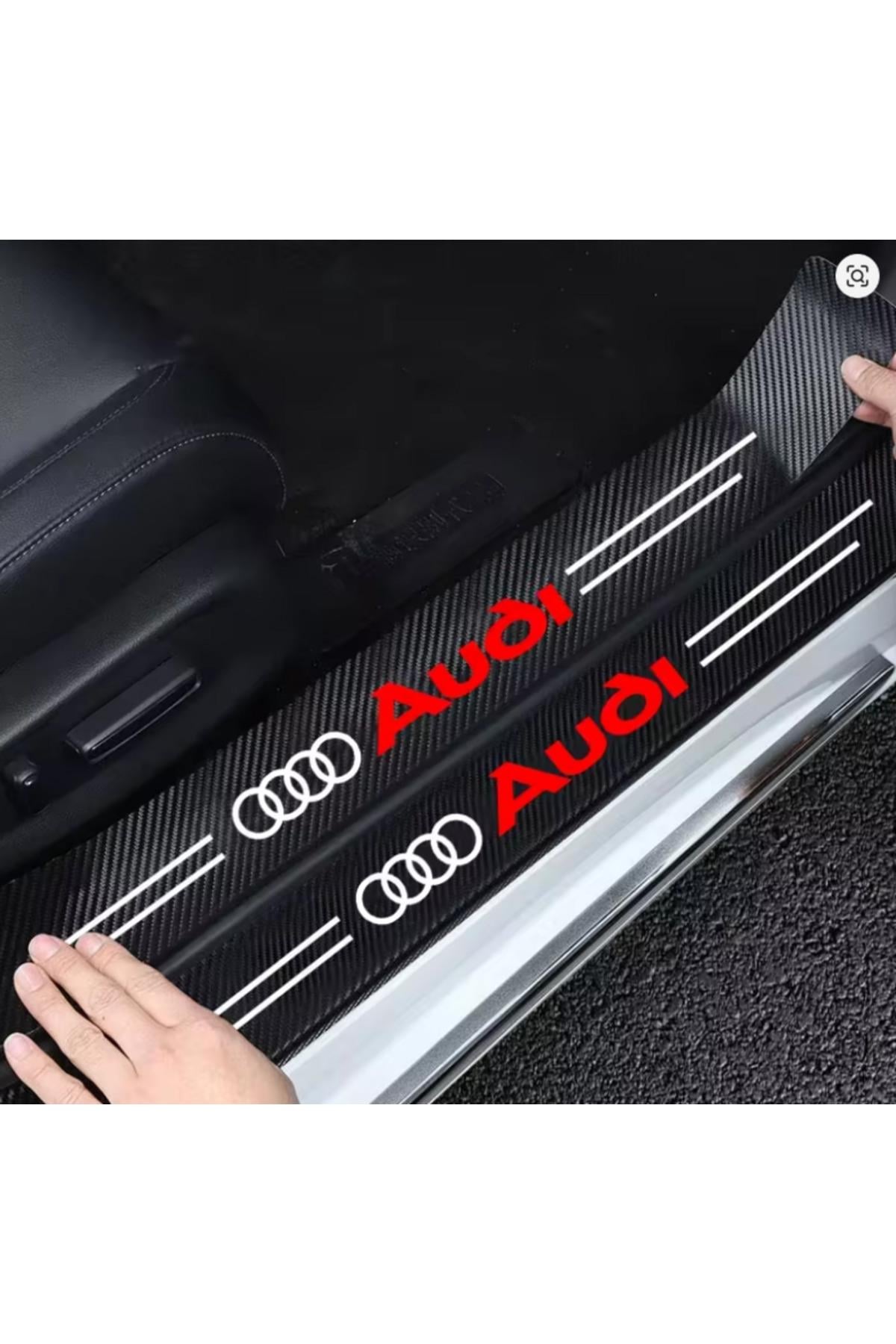 Audi A6 İçin ŞIK TASARIM Oto Kapı eşikleri Sticker Karbon 4 Adet