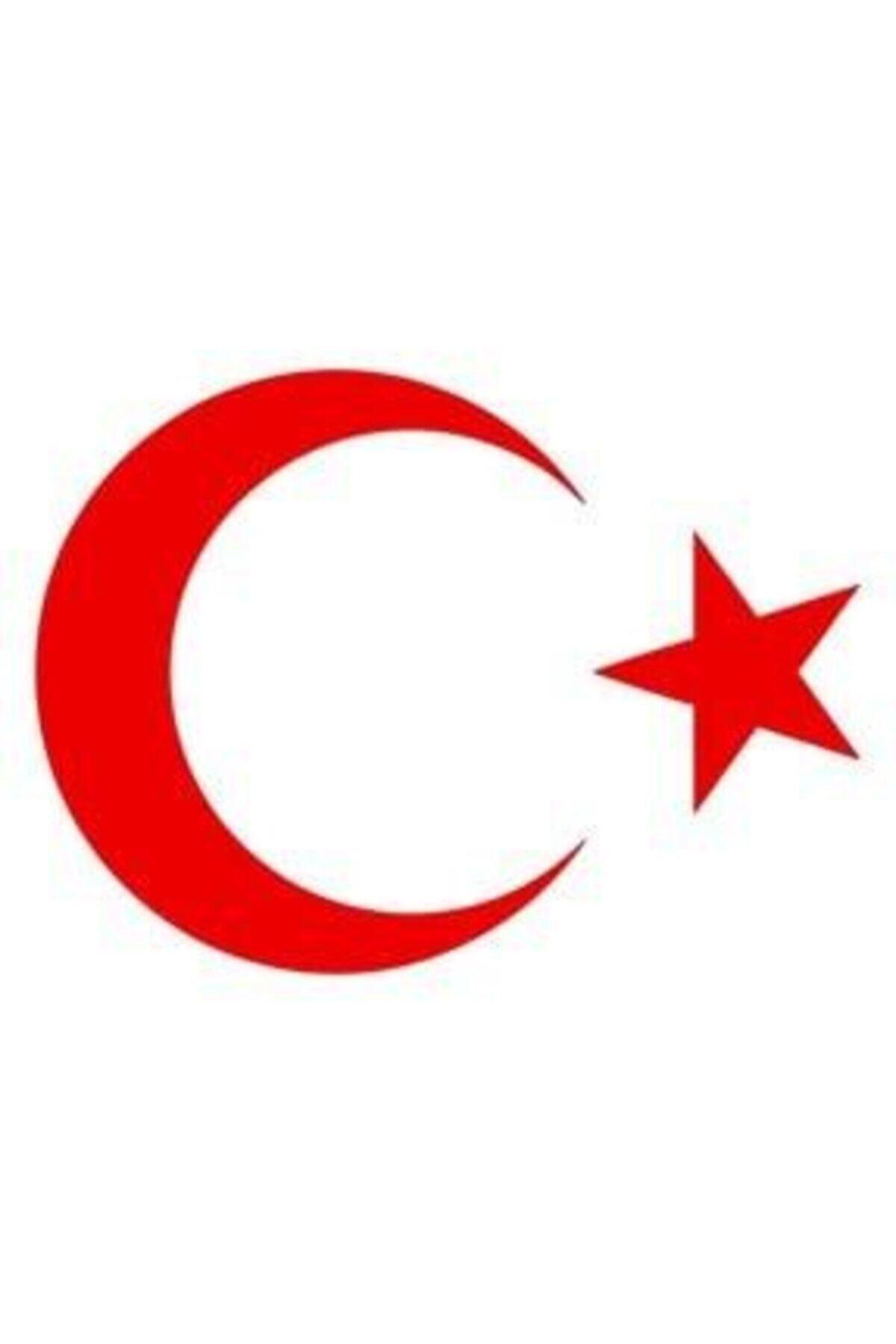 Ay Yıldız özel yeni sticker Kırmızı 20 Cm
