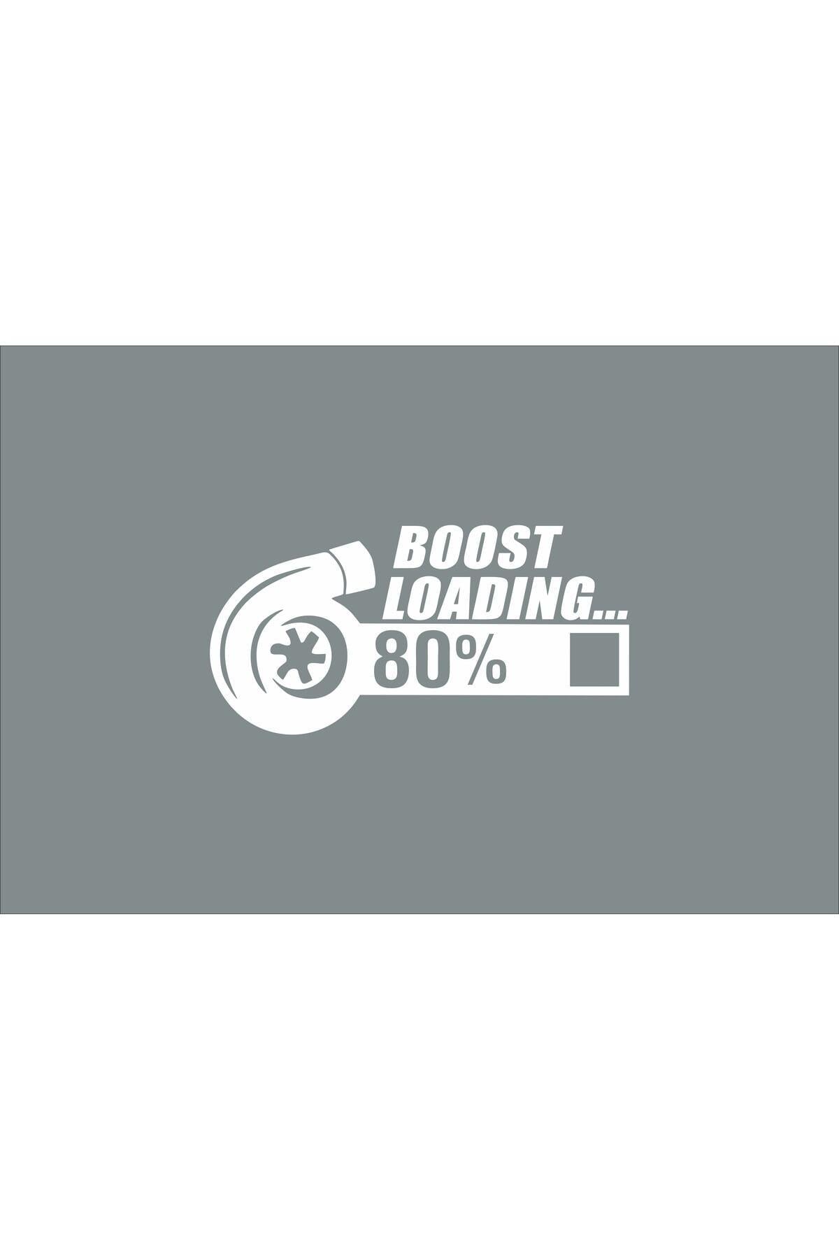 Boost Loading Oto özel yeni sticker Beyaz 20*10 Cm