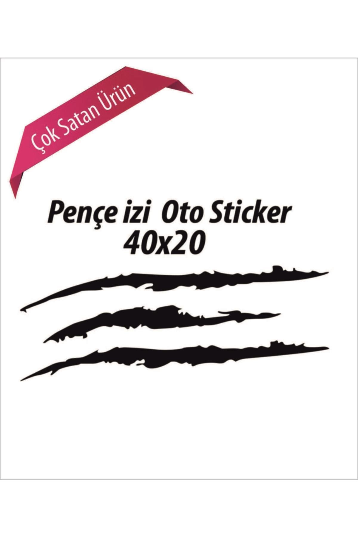 Canavar Pençe Izi Uzun Siyah Oto özel yeni sticker 40*20 Cm