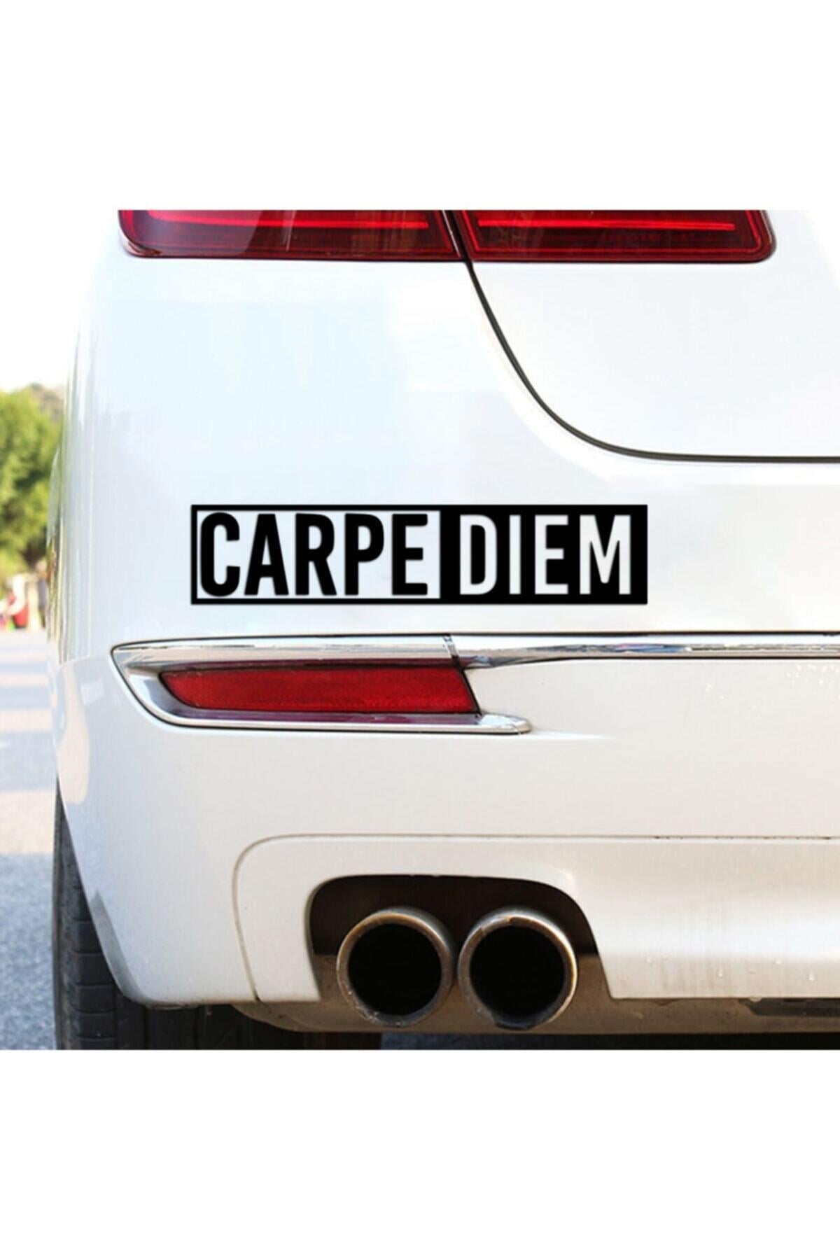 Carpe Diem Yazılı Oto Yazısı Oto özel yeni stickeri 25*8 Cm