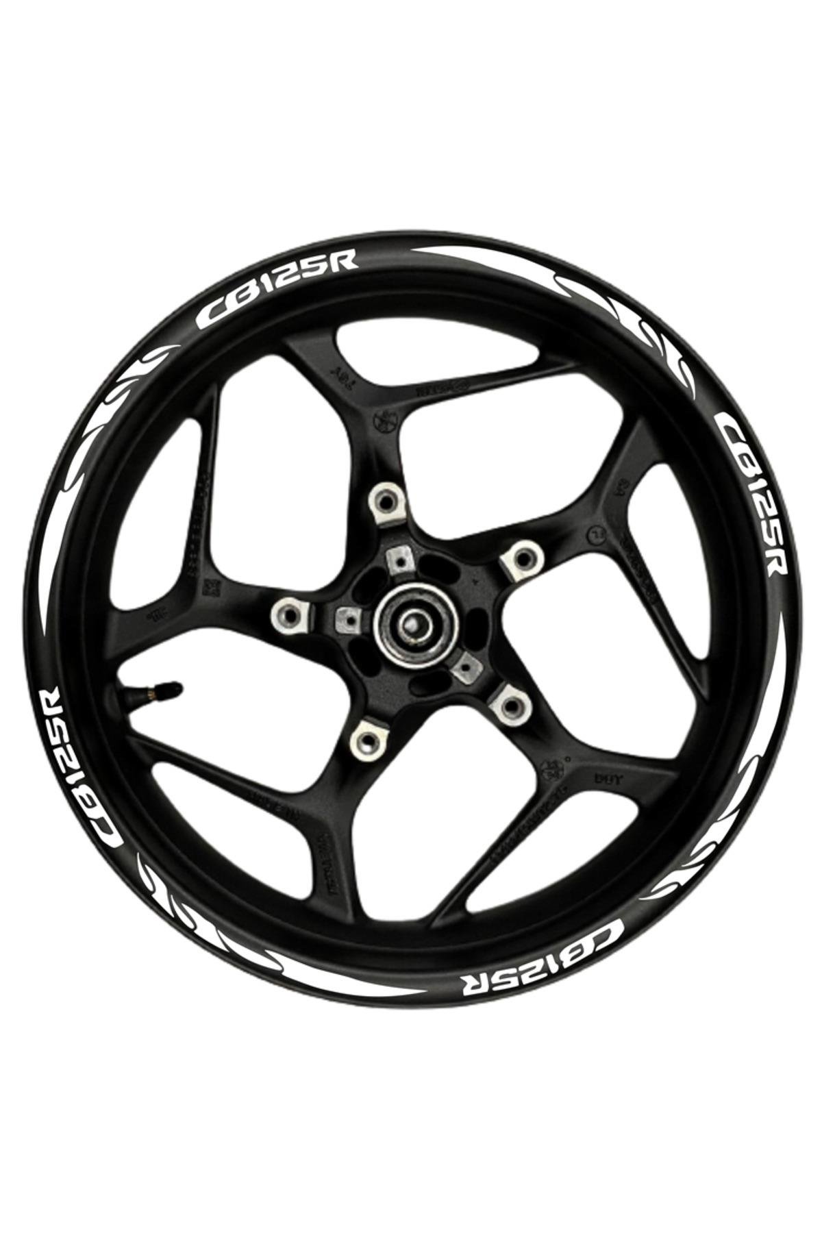 CB125R Beyaz yazılı beyaz pençe şeritli