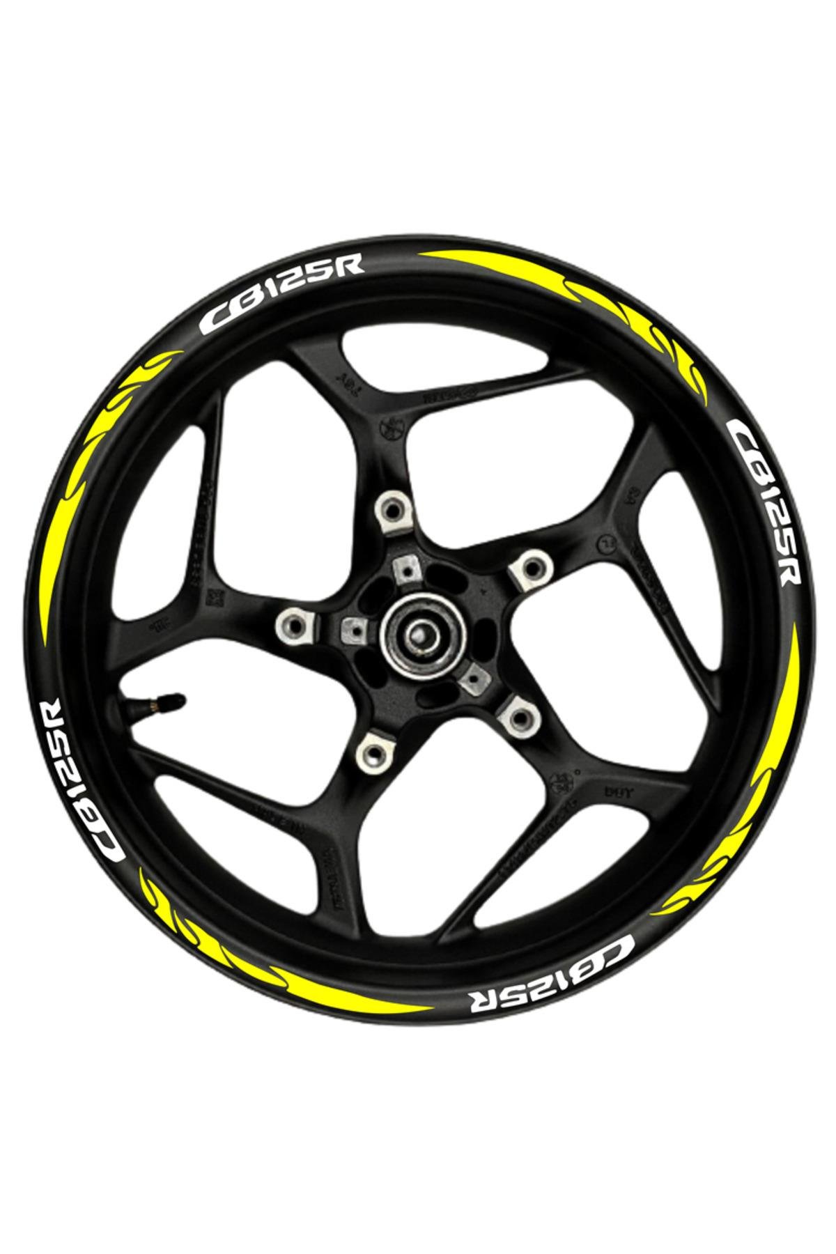CB125R Beyaz yazılı beyaz pençe şeritli