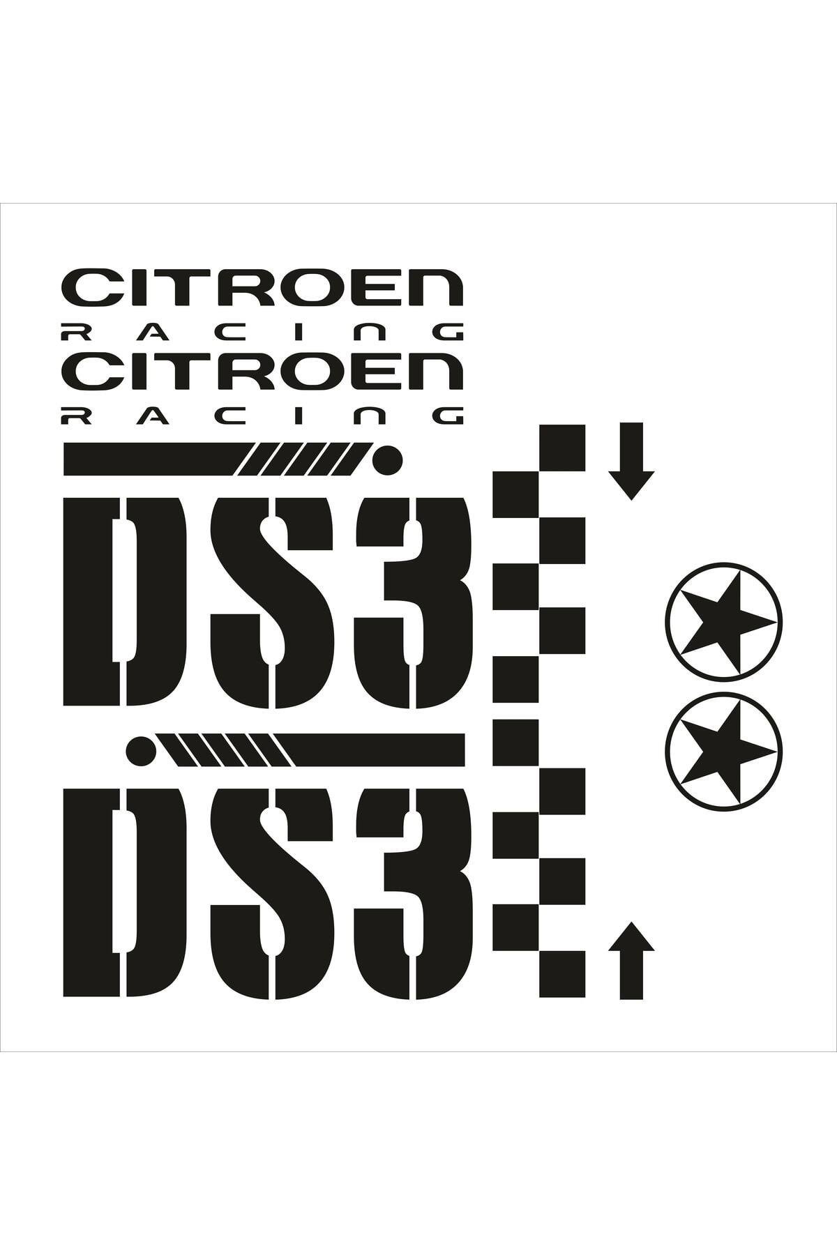 Citroen İçin şık tasarım karbon sticker seti Aksesuar Ds3 Oto özel yeni sticker Set Siyah