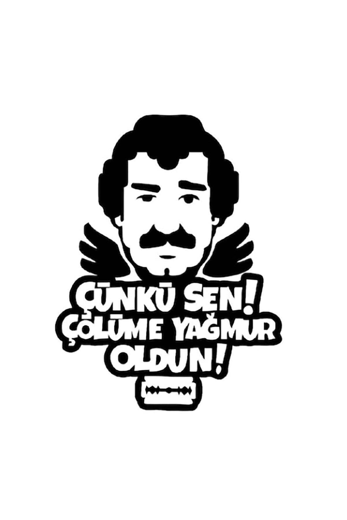 Çünki Sen Çölüme Yağmur Oldun Oto özel yeni sticker Siyah 20*15 Cm