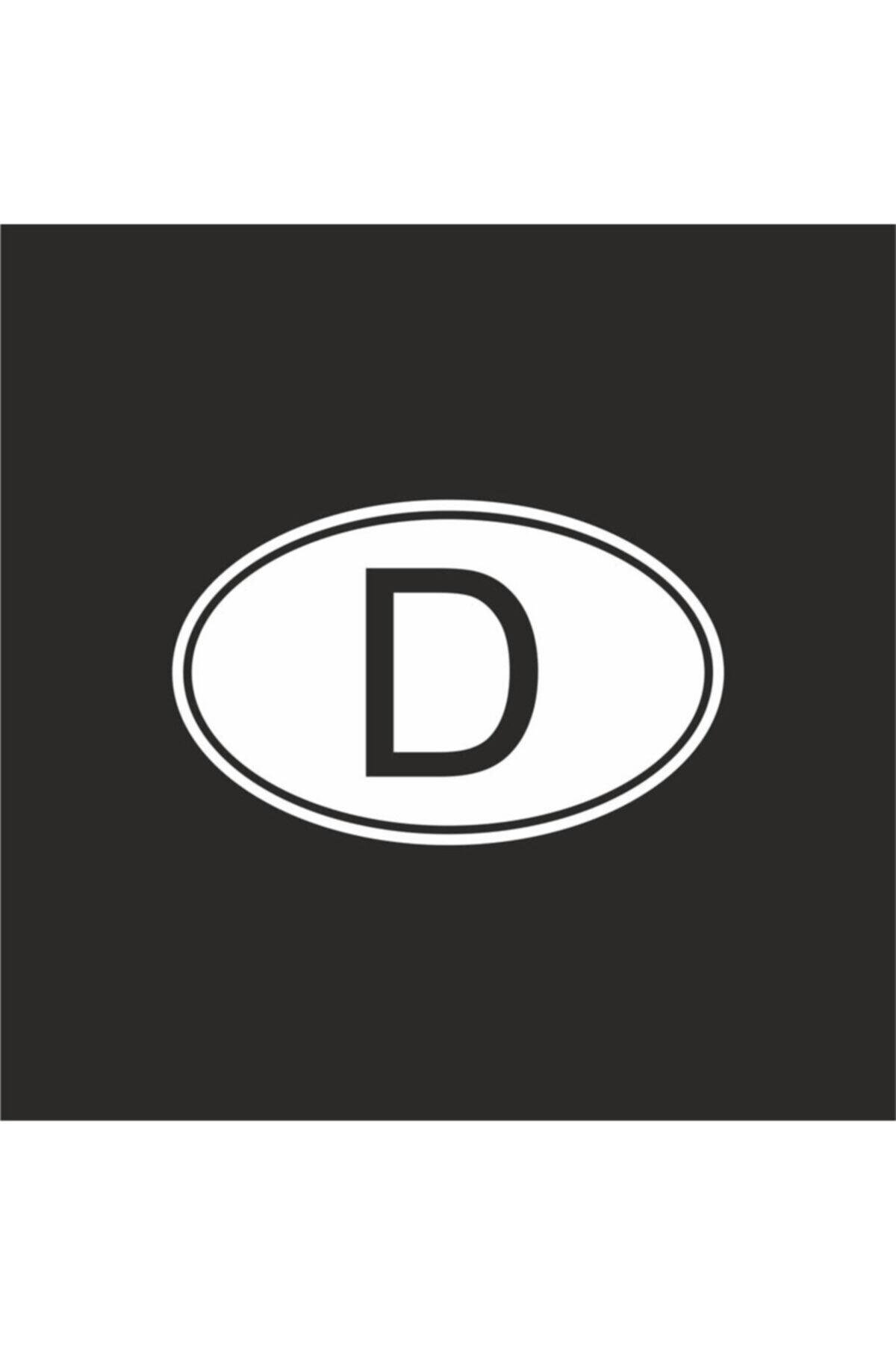 D Deutschland Almanya Oval Oto özel yeni sticker 2 Adet Beyaz