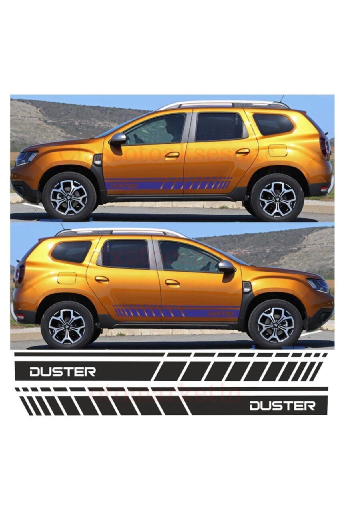 Dacia Duster İçin şık tasarım karbon sticker seti Aksesuar Oto Yan Şerit özel yeni sticker