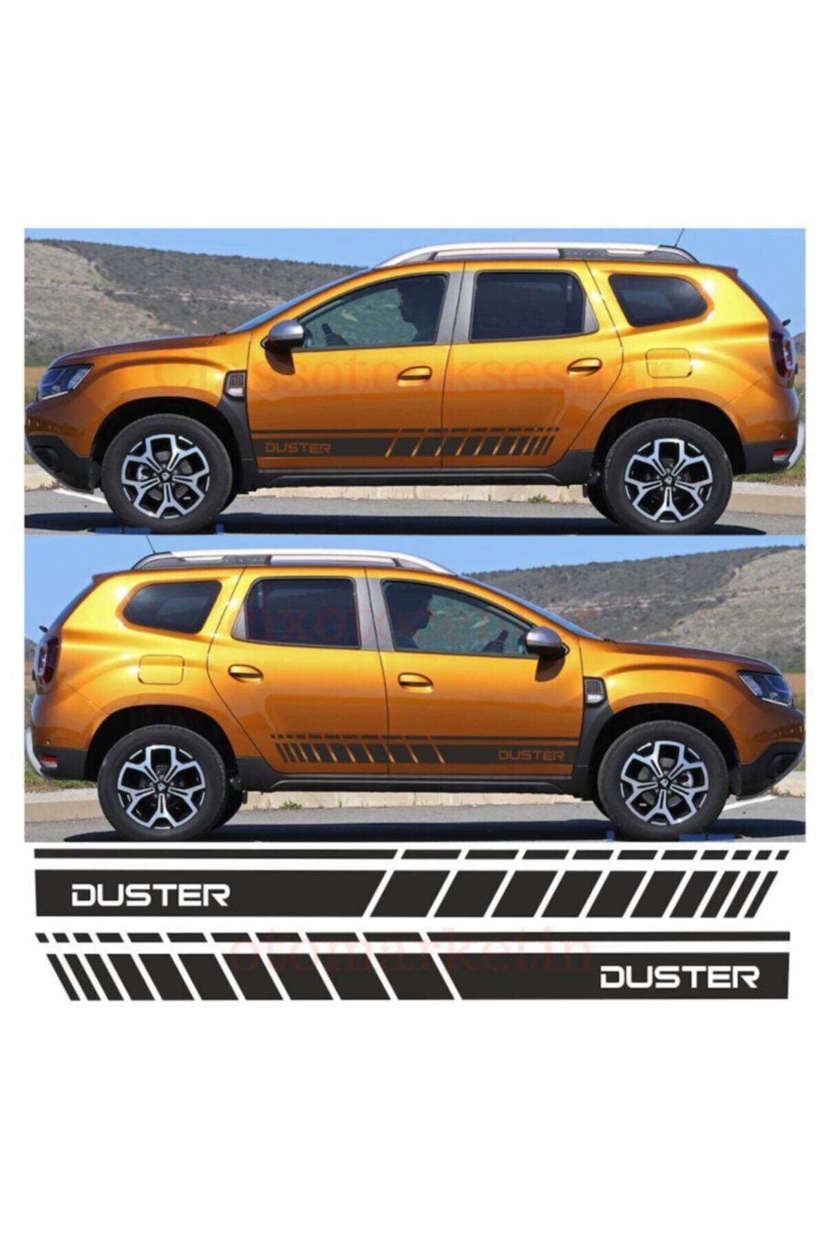 Dacia Duster İçin şık tasarım karbon sticker seti Aksesuar Oto Yan Şerit özel yeni sticker