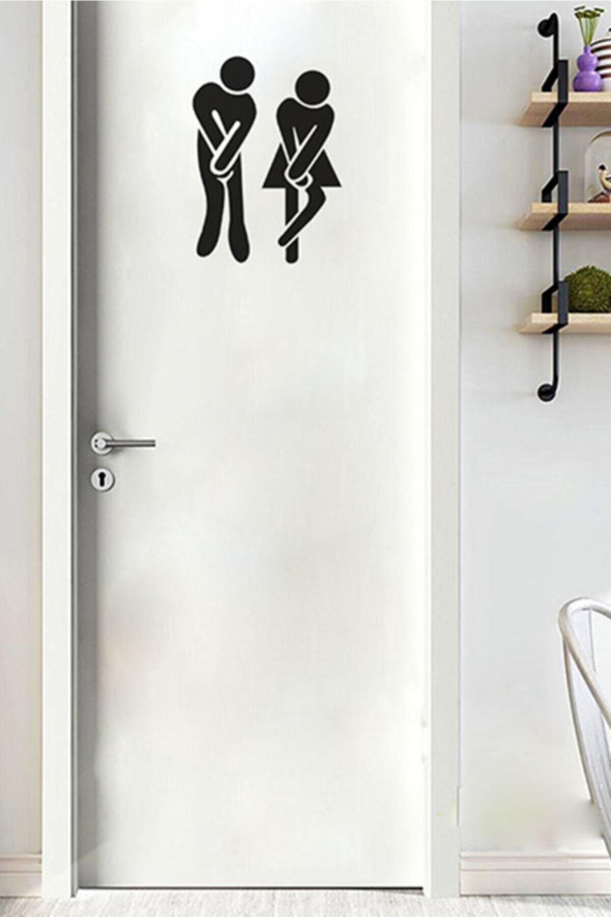 Dekoratif Tuvalet Banyo özel yeni sticker Duvar Etiket Kapı özel yeni sticker 18cmx12cm